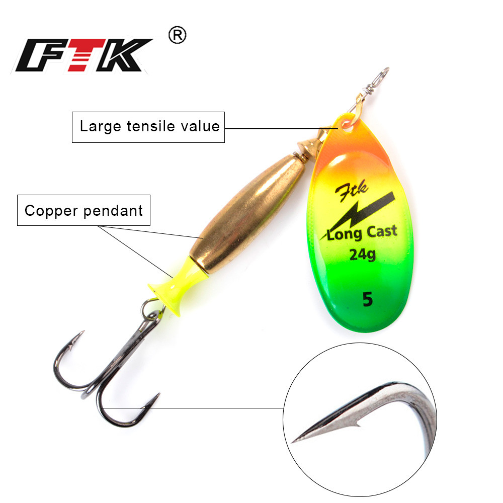 FTK 18 г 24 г Спиннерная прима – обзор и цена Fishing Lure Spoon